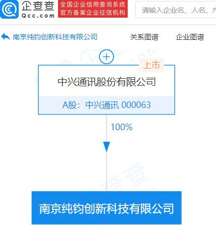 中兴通讯于南京成立创新科技公司,注册资本 10 亿元